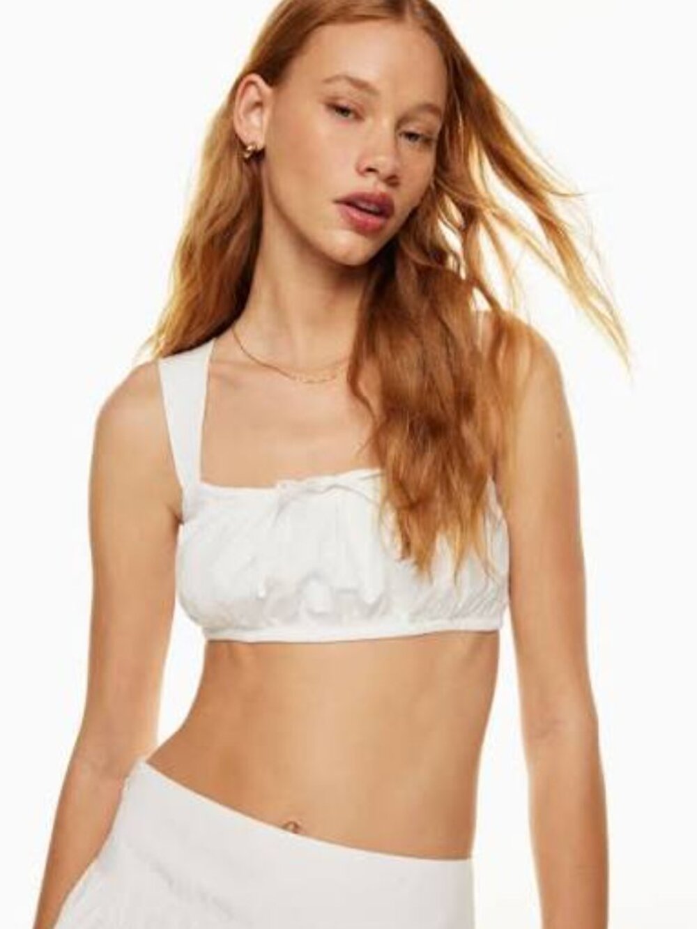 NWT Aritzia Sunday Best Martine WHITE Crop Top, Large